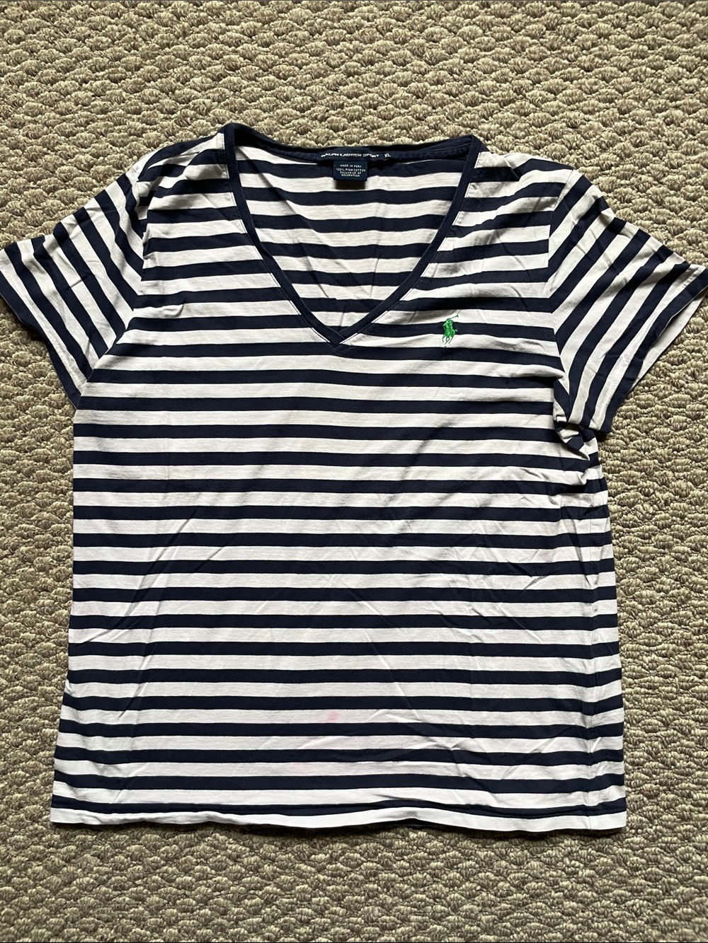 Ralph Lauren Sport striped v neck shirt